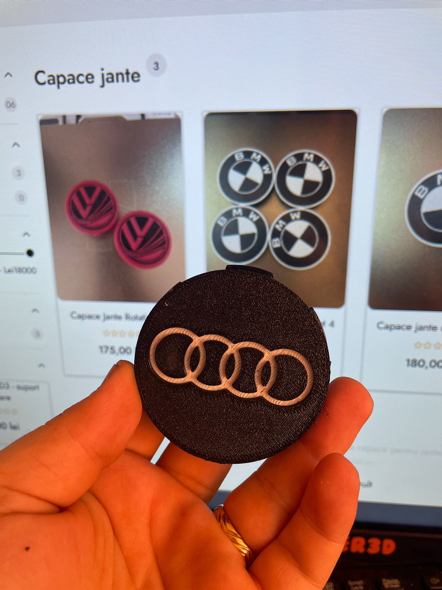 Capace jante Audi 60 mm