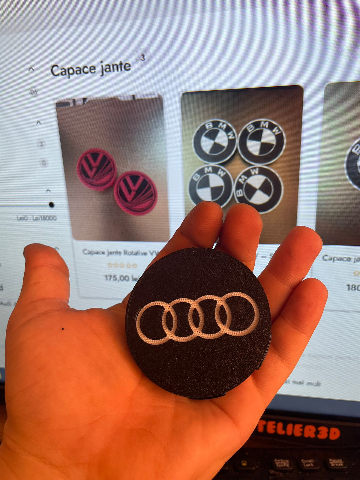 Capace jante Audi 60 mm